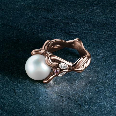 18K Pink Gold South Sea Pearl Ring