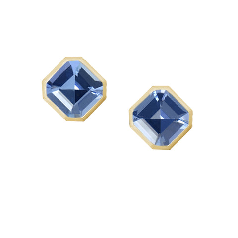 Gold & Sapphire Stud Earrings