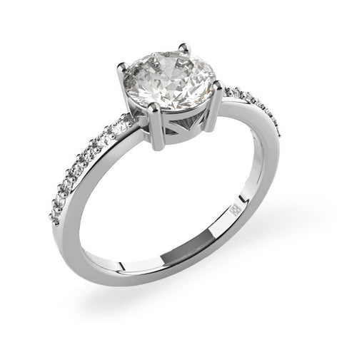 Modern Grace Solitaire Engagement Ring