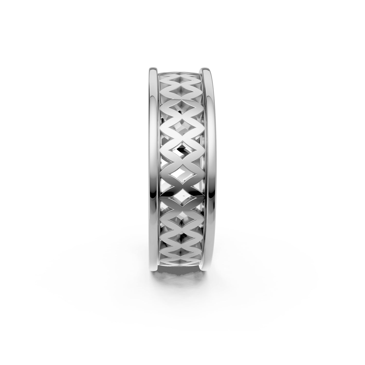 Modern, timeless, luxury designer wedding band in platinum and  white gold. Unisex design for men, women and LBGTQ members. Made in Canada. Alliance en or fabriquée à Montreal. Par K8.