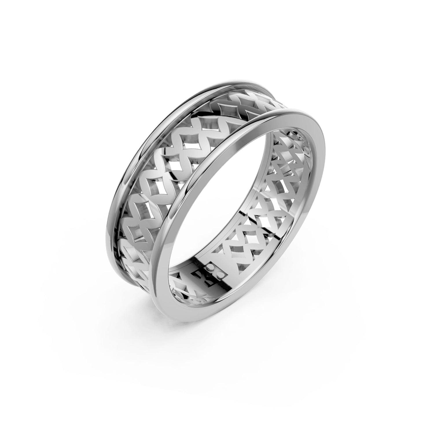 Modern, timeless, luxury designer wedding band in platinum and  white gold. Unisex design for men, women and LBGTQ members. Made in Canada. Alliance en or fabriquée à Montreal. Par K8.