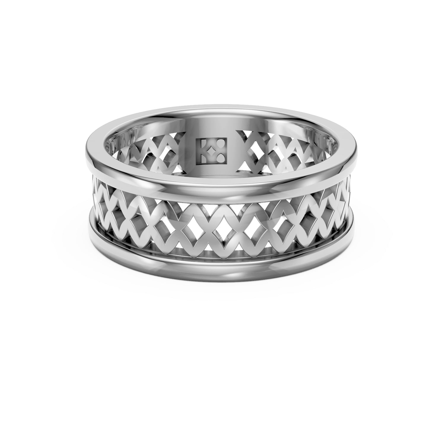 Modern, timeless, luxury designer wedding band in platinum and  white gold. Unisex design for men, women and LBGTQ members. Made in Canada. Alliance en or fabriquée à Montreal. Par K8.
