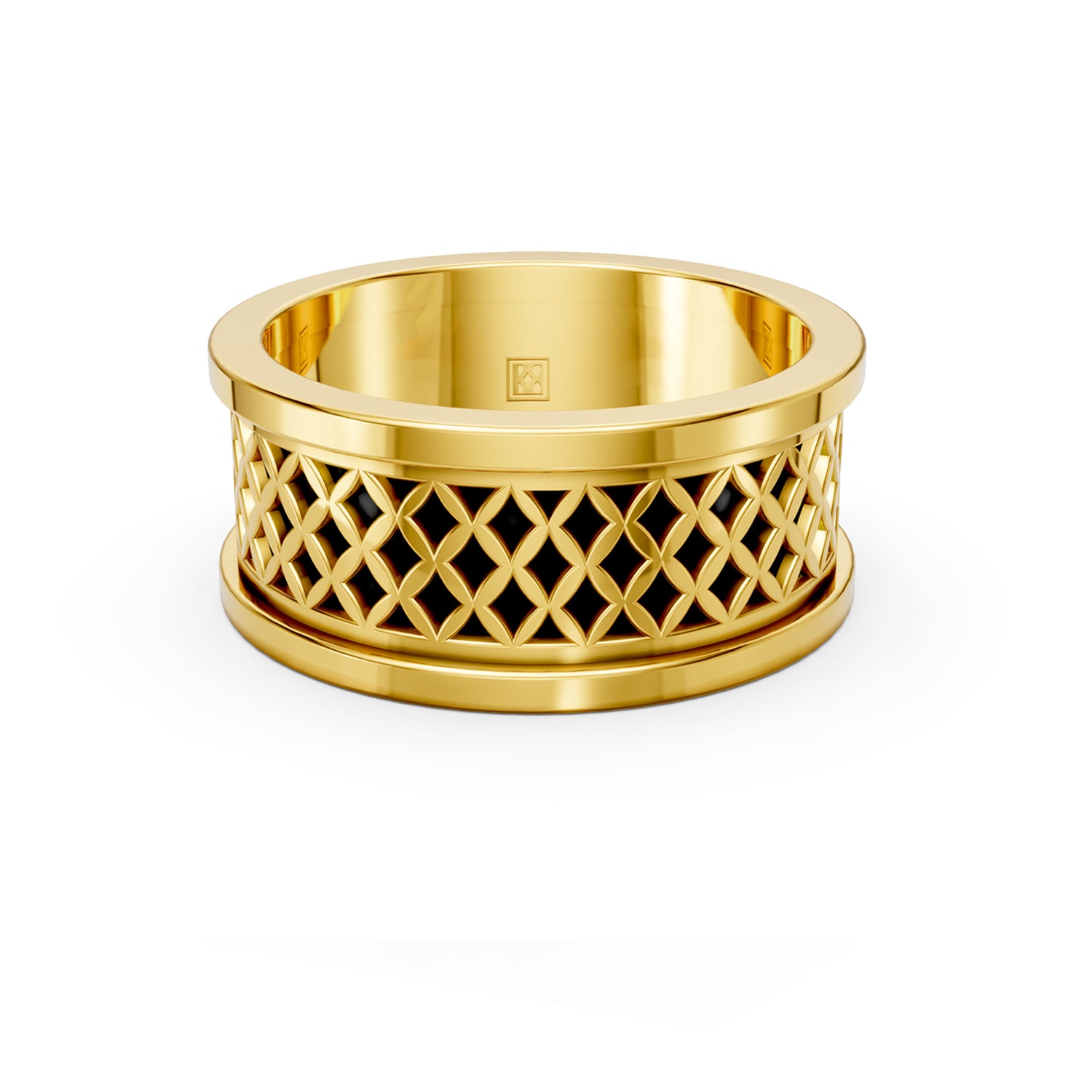 Modern, timeless, luxury designer wedding band in yellow gold. Unisex design for men, women and LBGTQ members. Made in Canada. Alliance en or fabriquée à Montreal. Par K8.