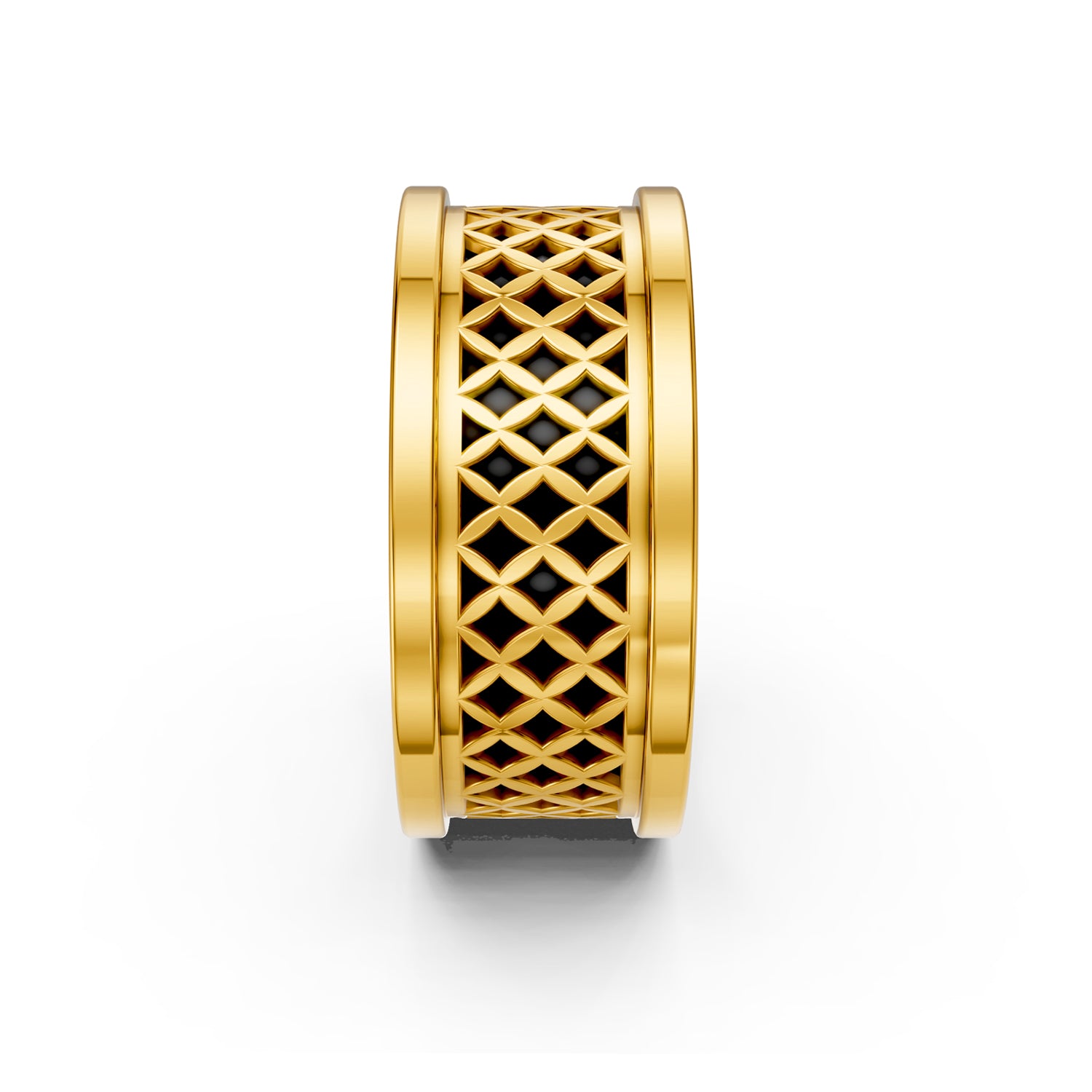 Modern, timeless, luxury designer wedding band in yellow gold. Unisex design for men, women and LBGTQ members. Made in Canada. Alliance en or fabriquée à Montreal. Par K8.