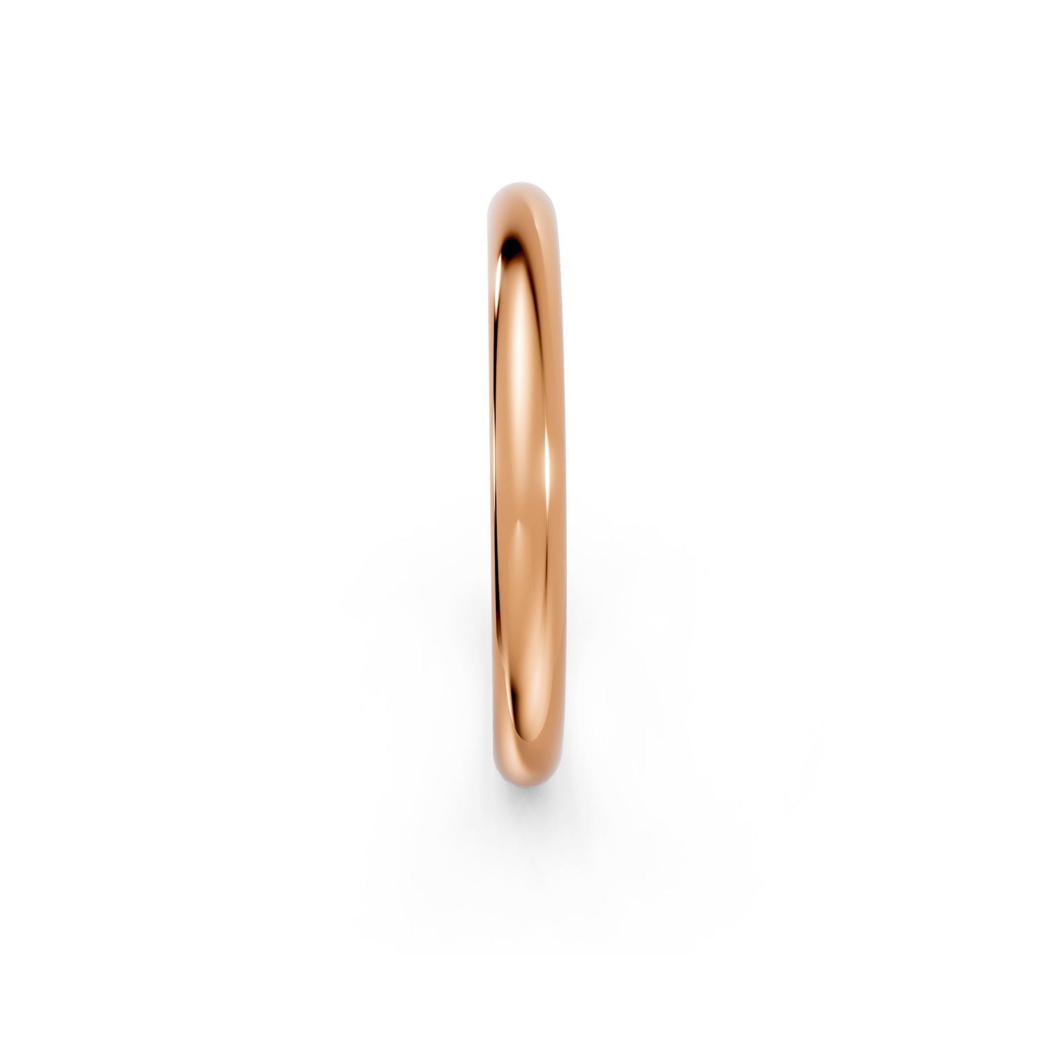 Narrow wedding band in rose gold Unisex design for men, women and LBGTQ members. Made in Canada. Alliance en or fabriquée à Montreal. Par K8.