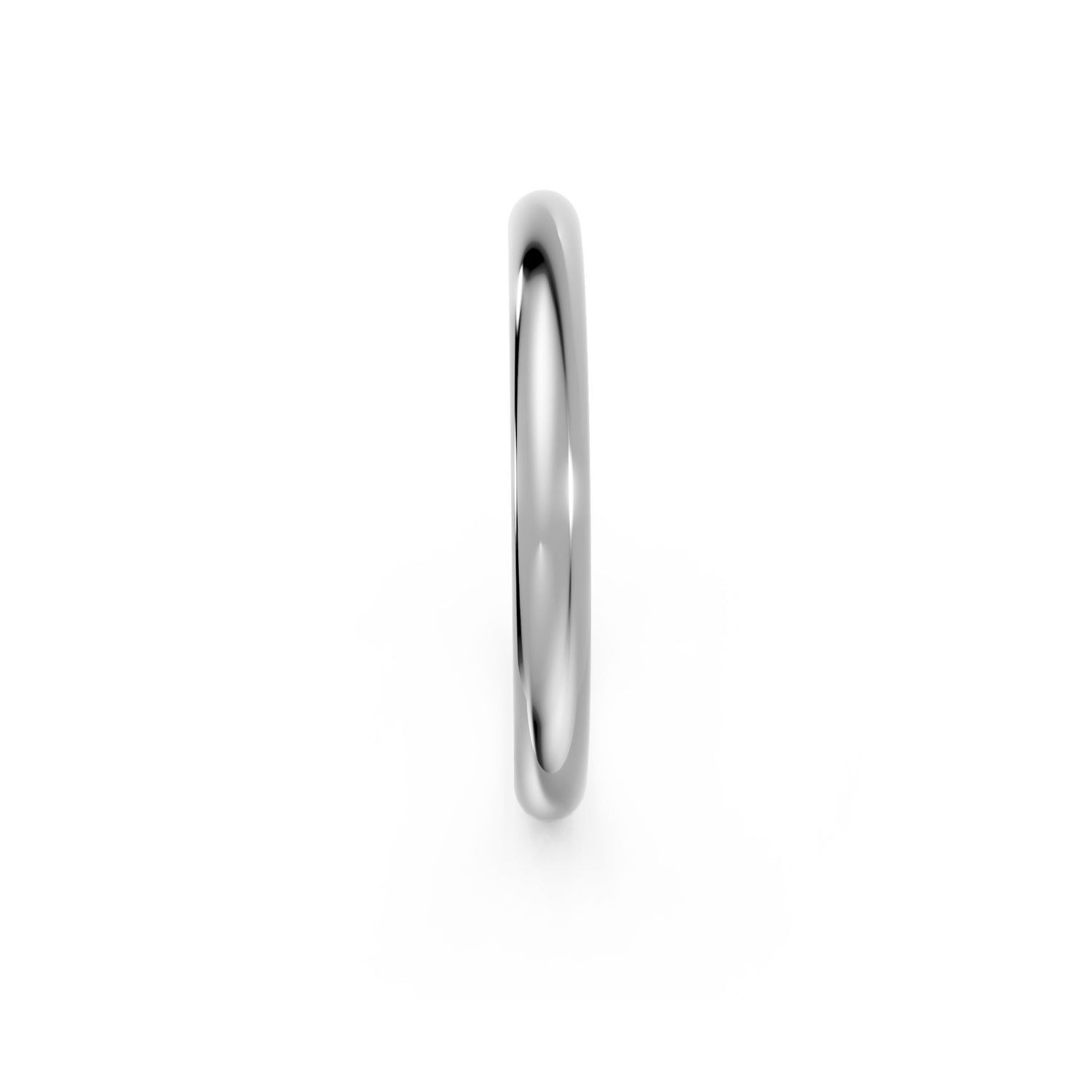 Narrow wedding band in platinum and white gold Unisex design for men, women and LBGTQ members. Made in Canada. Alliance en or fabriquée à Montreal. Par K8.