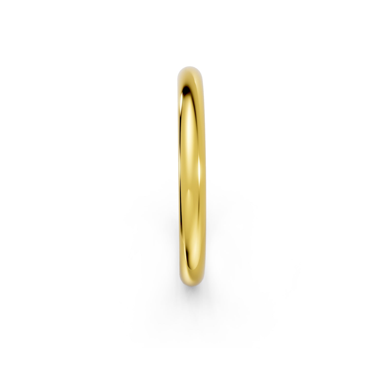 Narrow wedding band in yellow gold Unisex design for men, women and LBGTQ members. Made in Canada. Alliance en or fabriquée à Montreal. Par K8.
