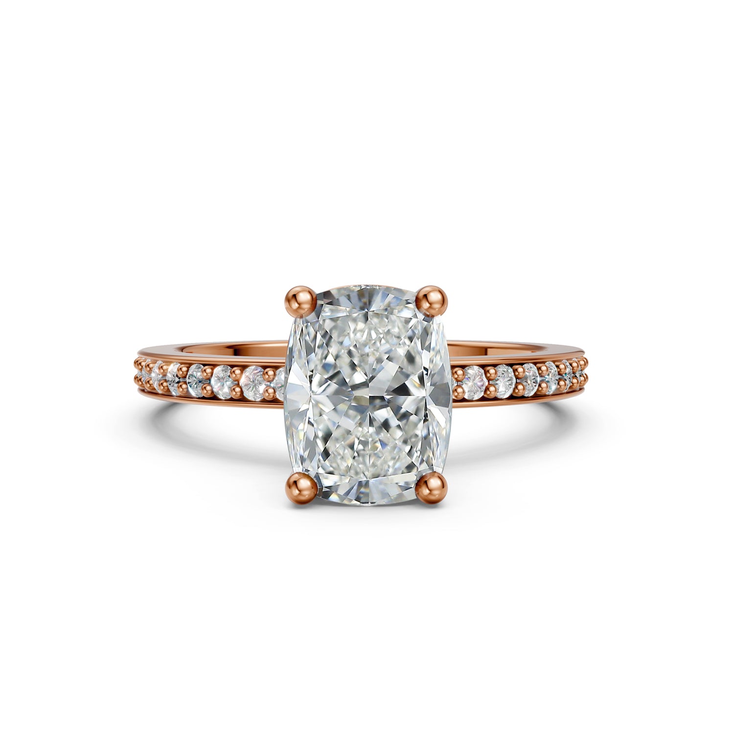 Stunning Gold Solitaire Engagement Ring with Diamond or Gemstone and narrow band in pink or rose gold. Made in Montreal. Contemporary and Classic Design. Perfect for a Millennial Brides /  Marriage Montréal Bague de fiancailles haut de gamme Bijoux Montréal.