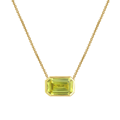 18K Lime Sorbet Sapphire Layering Necklace