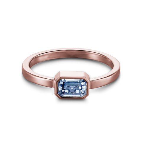 18K Blue Skies Ceylon Sapphire Stackable Ring