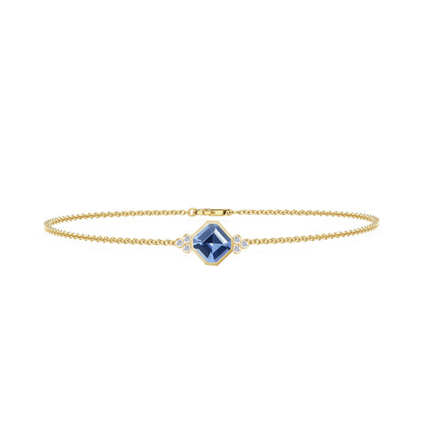 Gold & Sapphire Bracelet with Diamonds