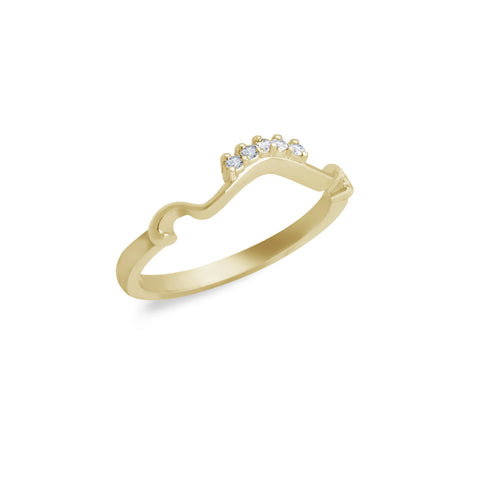 18K Yellow Gold Ring with Canadian Diamond