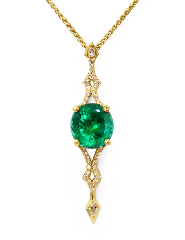 Emerald Necklace in 18K