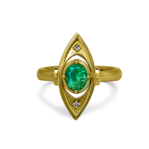 Emerald Ring in 18K