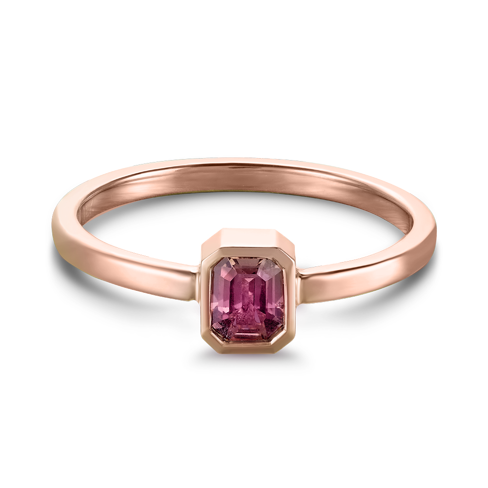 18K Powder Pink Sapphire Stackable Ring