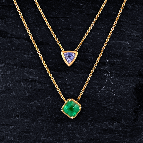 18K Trillion Sapphire Layering Necklace