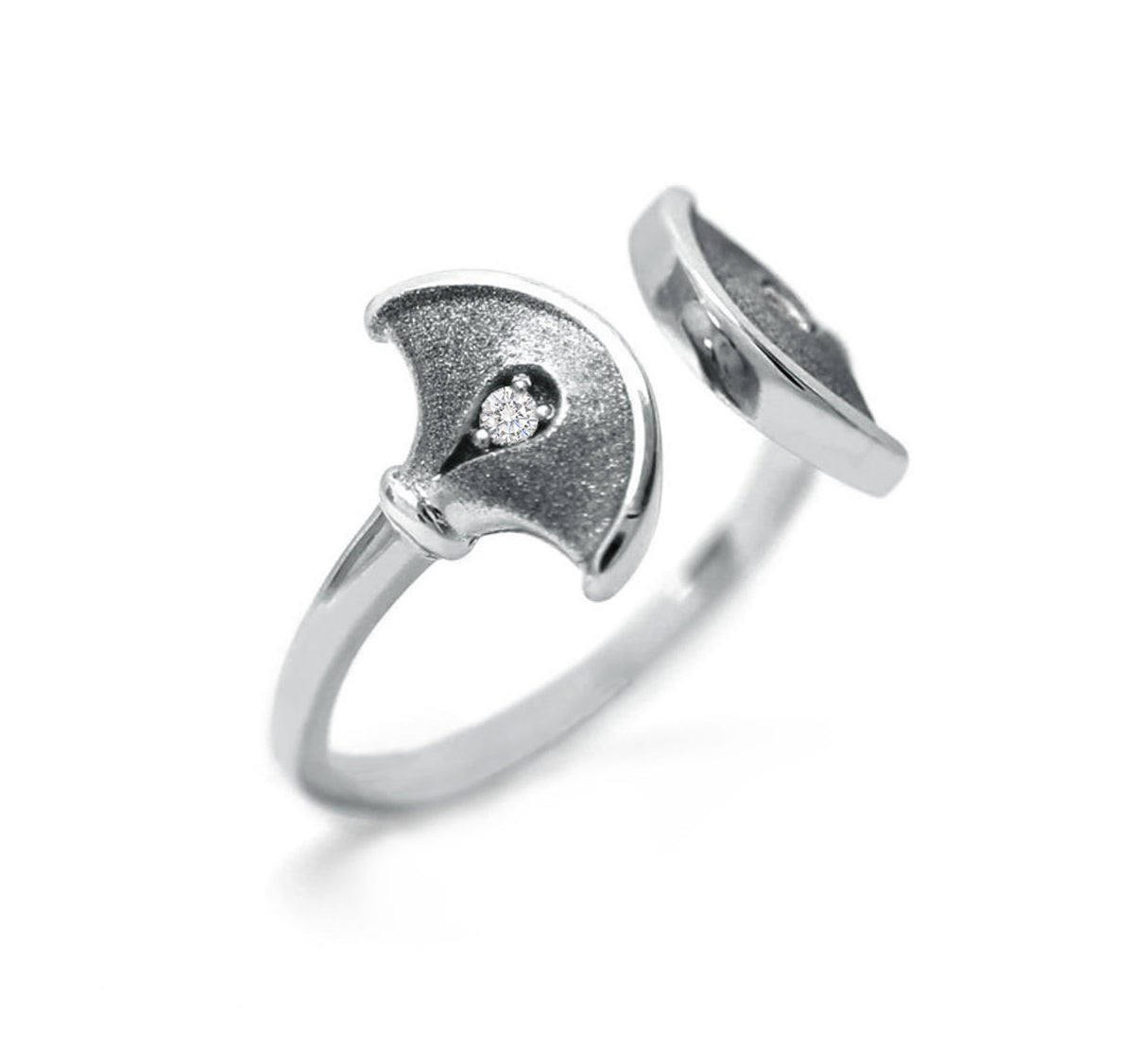 Semicolon ring white gold on sale